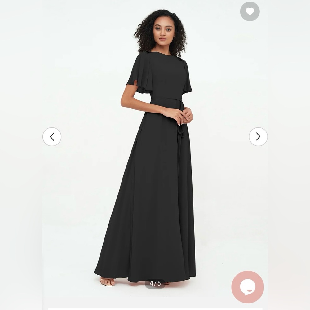Black Maxi dress - Baraboni black bridesmaid wedding dress size 12